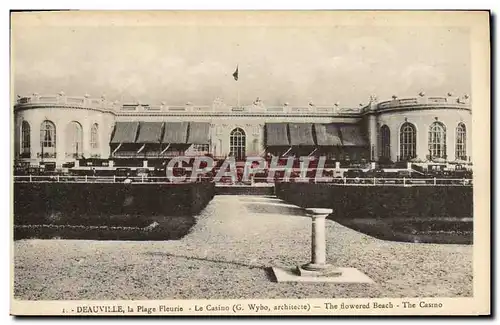 Cartes postales Deauville La Plage fleurie le casino