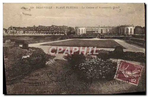 Cartes postales Deauville Plage fleurie le casino et normandy hotel