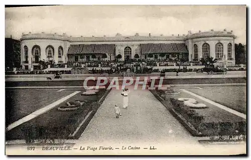 Cartes postales Deauville Le plage fleurie