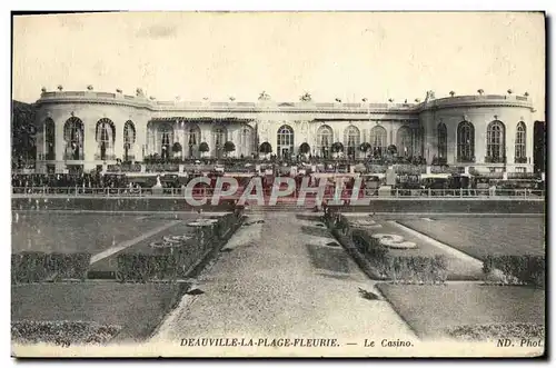 Cartes postales Deauville Plage fleurie Le casino