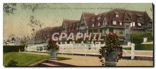 Cartes postales Deauville Plage fleurie normandy hotel et boulevard Cornuche