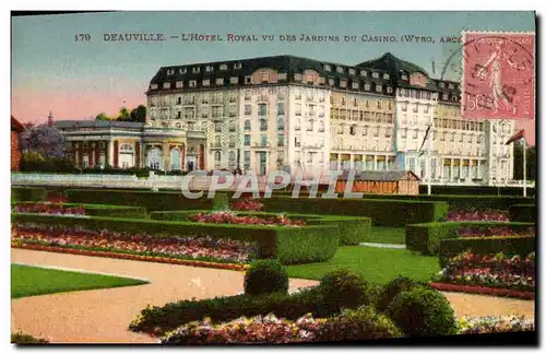 Cartes postales Deauville L&#39Hotel Royal Vu des Jardins Du Casino