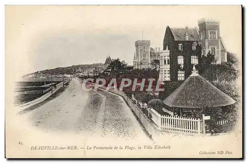 Cartes postales Deauville Sur Mer La Promenade de la Plage la Villa Elisabeth