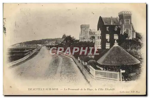 Cartes postales Deauville Sur Mer La Promenade de la Plage la Villa Elisabeth