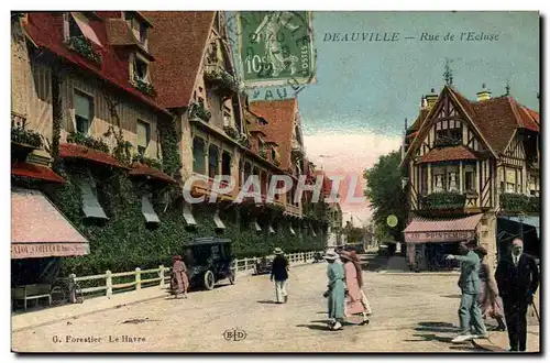 Cartes postales Deauville Rue de L'Ecluse Au Printemps