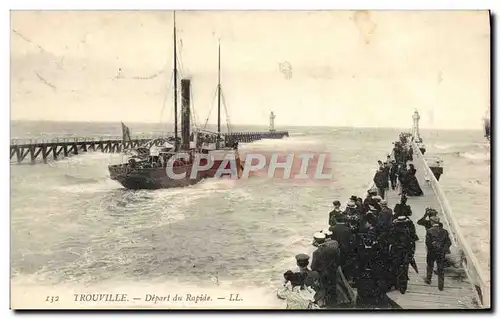 Cartes postales Trouville Depart du Rapide Bateau