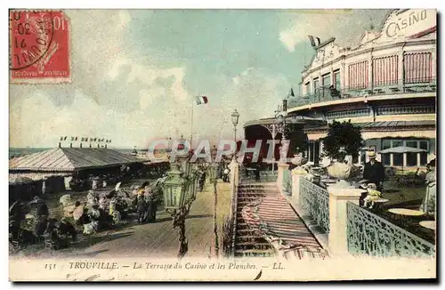 Cartes postales Trouville La Terrasse du Casino et les Planches