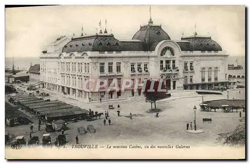 Cartes postales Trouville Le Nouveau du Casino vu des nouvelles galeries