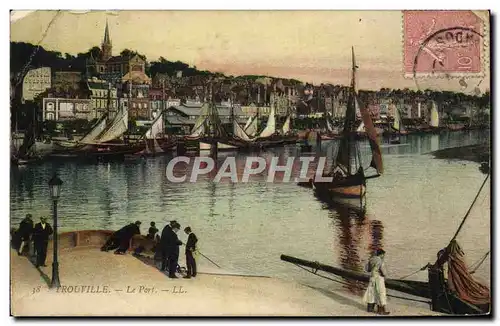 Cartes postales Trouville Le Port Bateau