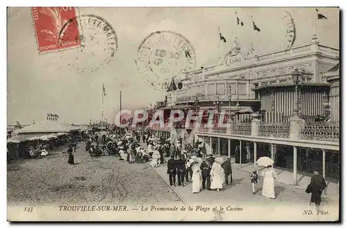 Cartes postales Trouville La Promenade de la Plage et le Casino