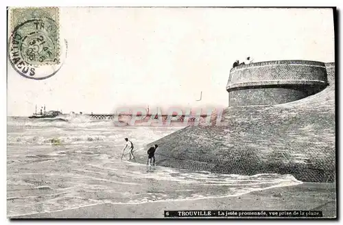 Ansichtskarte AK Trouville La jetee Promenade Vue Prise de la plage