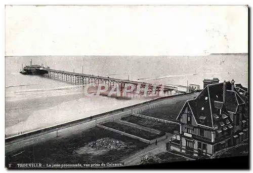 Cartes postales Trouville La jetee Promenade Vue Prise du calvaire