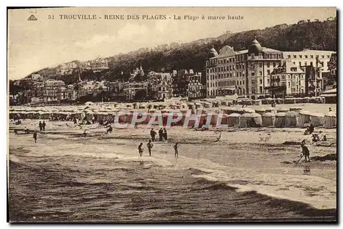 Ansichtskarte AK Trouville sur Mer La plage a maree haute