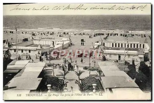 Cartes postales Trouville La Plage vue prise de l&#39Hotel de Paris