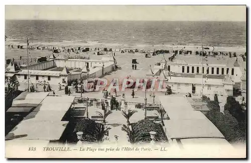 Cartes postales Trouville La Plage vue prise de l'Hotel de Paris