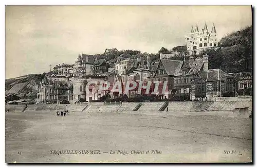 Ansichtskarte AK Trouville Sur Mer La Plage Chalets et Villas