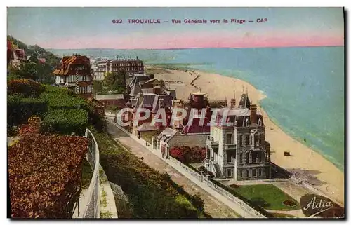 Cartes postales Trouville Vue Generale Vers la Plage