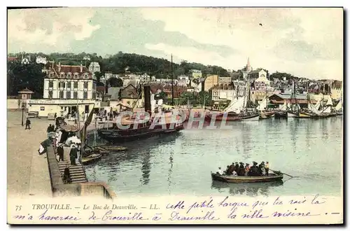 Cartes postales Trouville Le Bac de Deauville Bateau