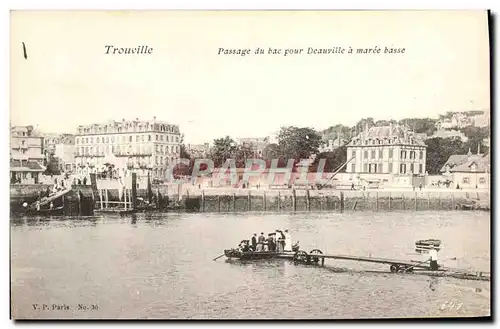 Cartes postales Trouville Passage du Bac Deauville a Maree Basse