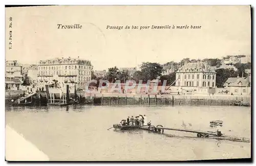 Cartes postales Trouville Passage du Bac Deauville a Maree Basse