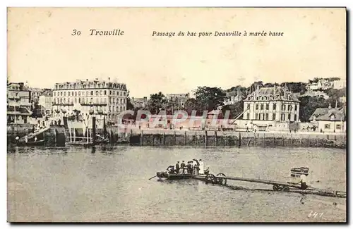 Cartes postales Trouville Passage du Bac Deauville a Maree Basse