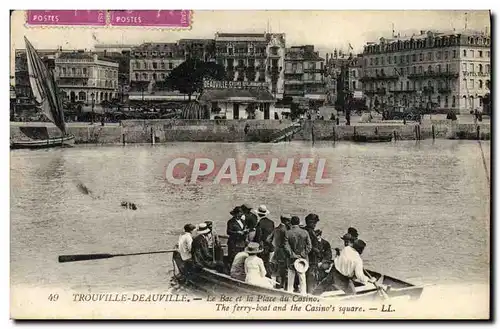 Ansichtskarte AK Trouville Sur mer Le Bac et la place du casino