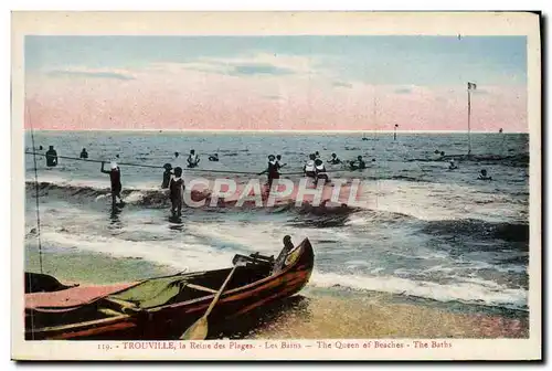 Cartes postales Trouville La reine des plages Les bains