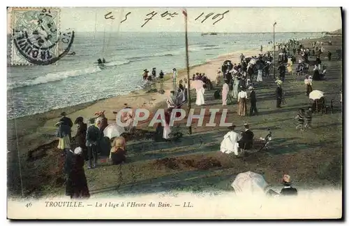 Cartes postales Trouville La Plage a L'Heure du Bain
