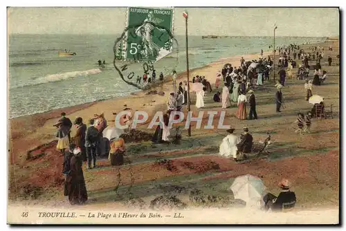 Cartes postales Trouville La Plage a L&#39Heure du Bain