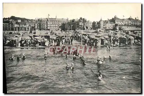 Cartes postales Trouville La Plage a L'Heure du Bain