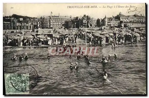 Ansichtskarte AK Trouville Sur Mer La Plage a L&#39Heure du Bain