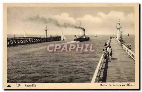 Cartes postales Trouville Reine Des Plages Le Bateau du Havre et le Bac