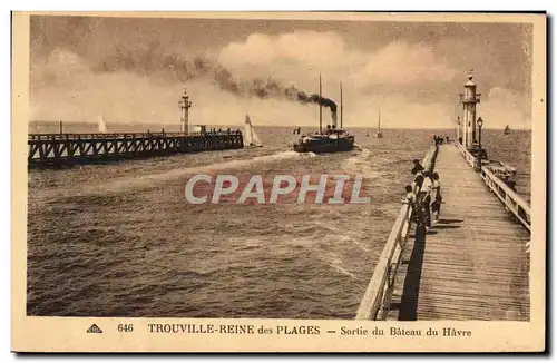 Cartes postales Trouville Reine Des Plages Le Bateau du Havre et le Bac