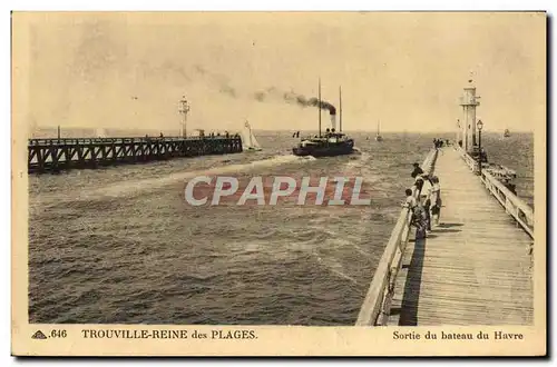 Cartes postales Trouville Reine Des Plages Le Bateau du Havre et le Bac