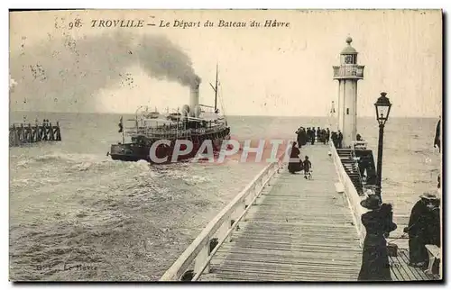 Ansichtskarte AK Trouville Sortie du Bateau du Havre