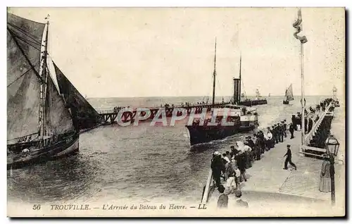 Cartes postales Trouville L&#39Arriviee du Bateau du Havre