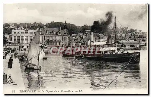 Cartes postales Trouville Depart du Bateau du Havre La Touques