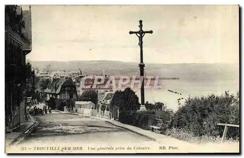 Ansichtskarte AK Trouville Sur Mer Vue generale Prise du Calvaire