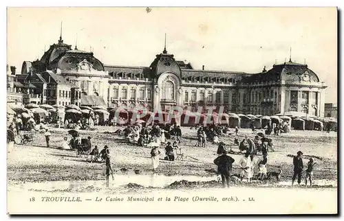 Ansichtskarte AK Trouville Le Casino Muncipal et la Plage