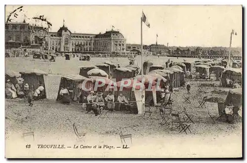 Cartes postales Trouville Le Casino et la Plage