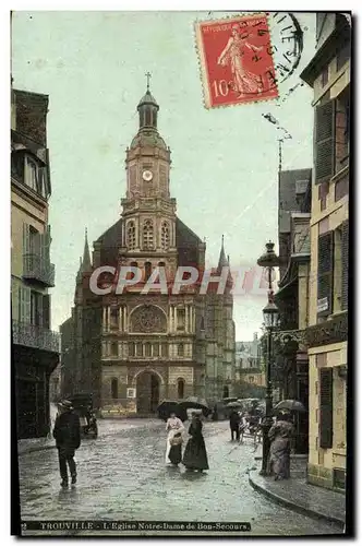 Cartes postales Trouville L'Eglise Notre Dame de Bon Secours