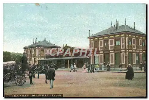 Cartes postales Trouville Deauville La gare