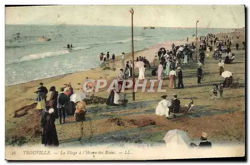 Cartes postales Trouville La Plage a L&#39Heure des Bains