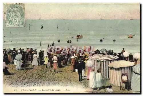 Cartes postales Trouville La Plage a L'Heure du Bain