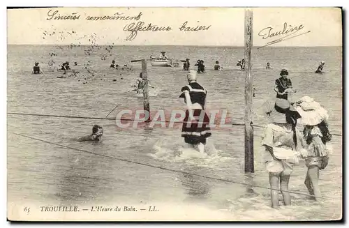 Cartes postales Trouville L'Heure du Bain Enfants