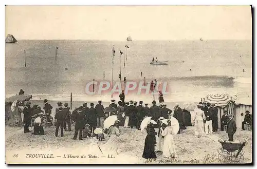 Ansichtskarte AK Trouville L&#39Heure du Bain