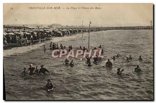 Cartes postales Trouville La Plage a L'Heure des Bains