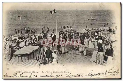 Cartes postales Trouville La Plage a L'Heure des Bains