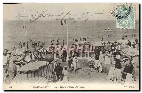 Cartes postales Trouville La Plage a L'Heure des Bains