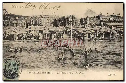 Cartes postales Trouville La Plage a L'Heure des Bains